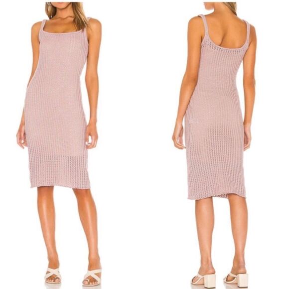 LPA Olenna Sleeveless Knit Lined Dress in Mauve Size Medium - Picture 1 of 11